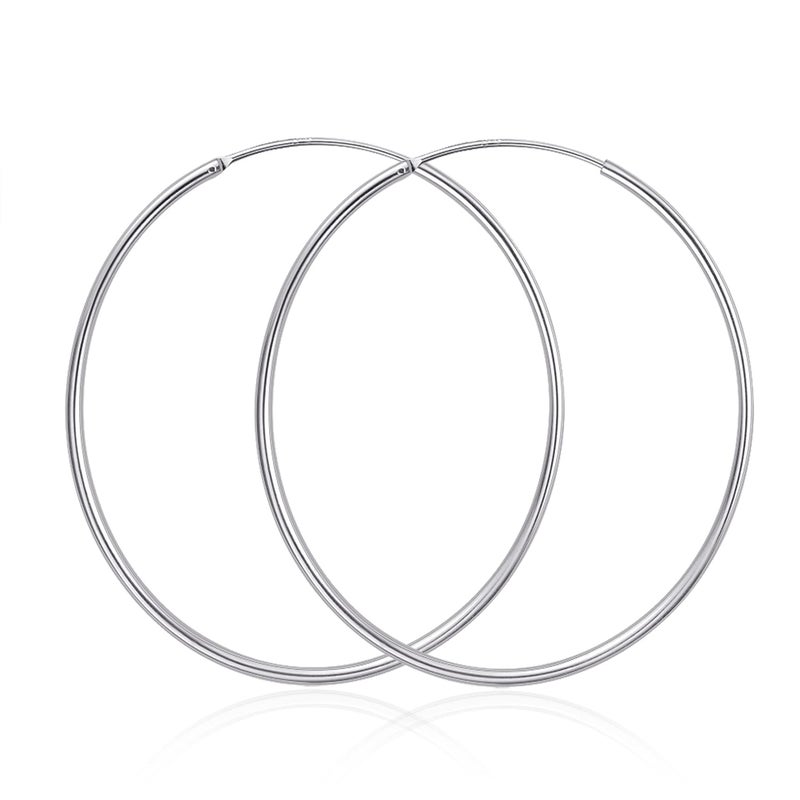 YFN Tiny Small Hoop Earrings Sterling Silver Polished Round Circle Endless Earrings Hoops 20MM - Image 1